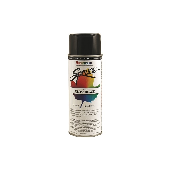 Seymour Midwest Spray Paint, Black, Gloss, 16 oz, 12 PK 98-3 - main